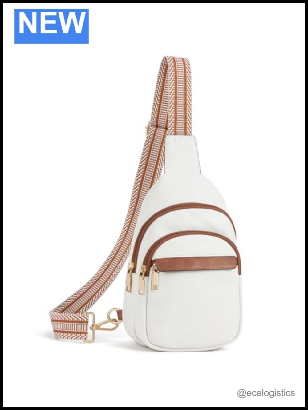 Faux Leather Sling Bag Crossbody Fanny Pack Travel Essentials Adjustable Strap